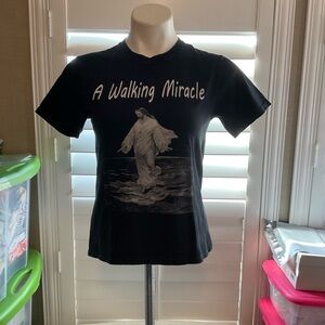Black Graphic Tee - A Walking Miracle